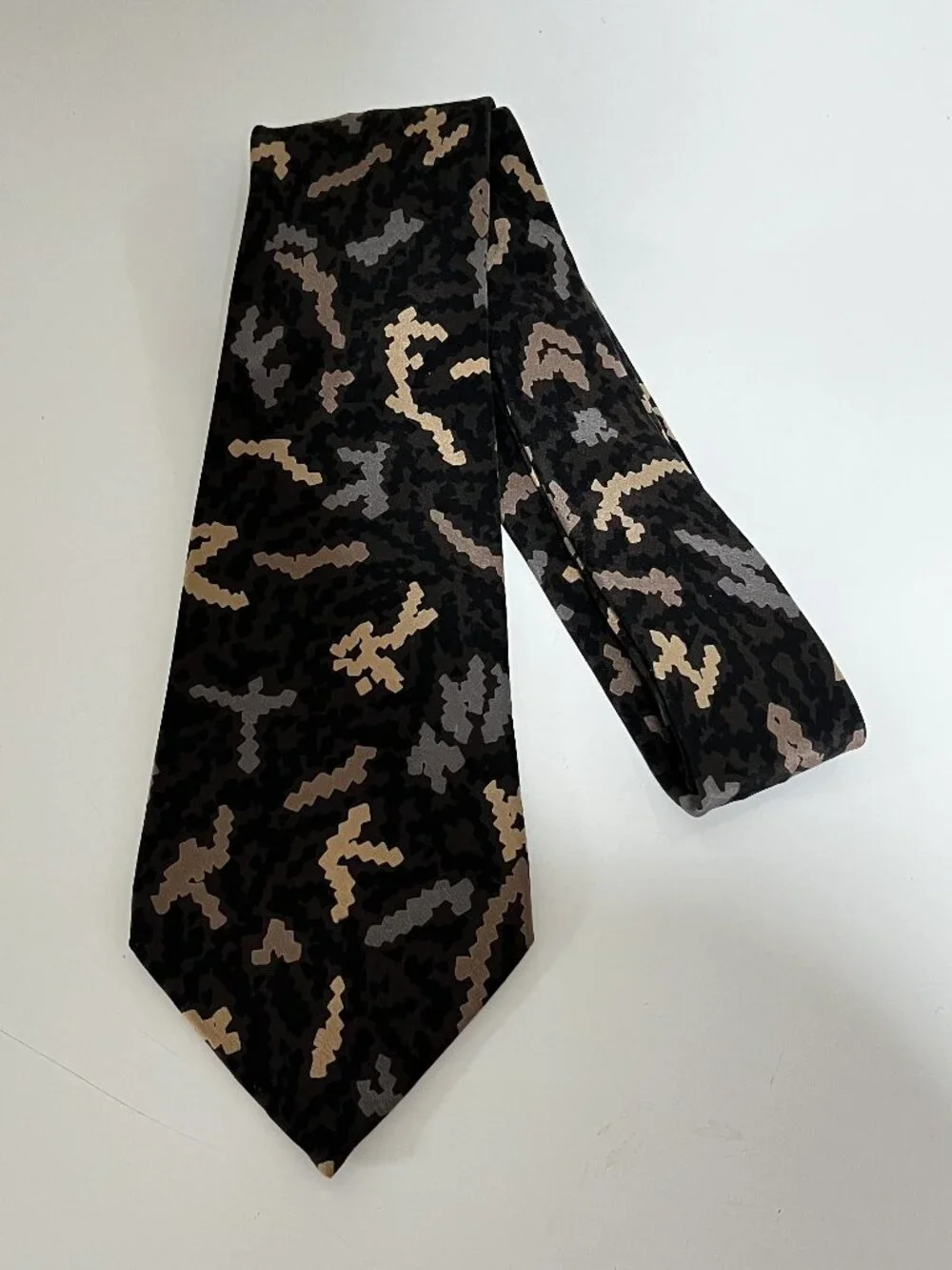 MISSONI CRAVATTE Geometric Multicolor Made in Spain SILK NECKTIE- Preowned